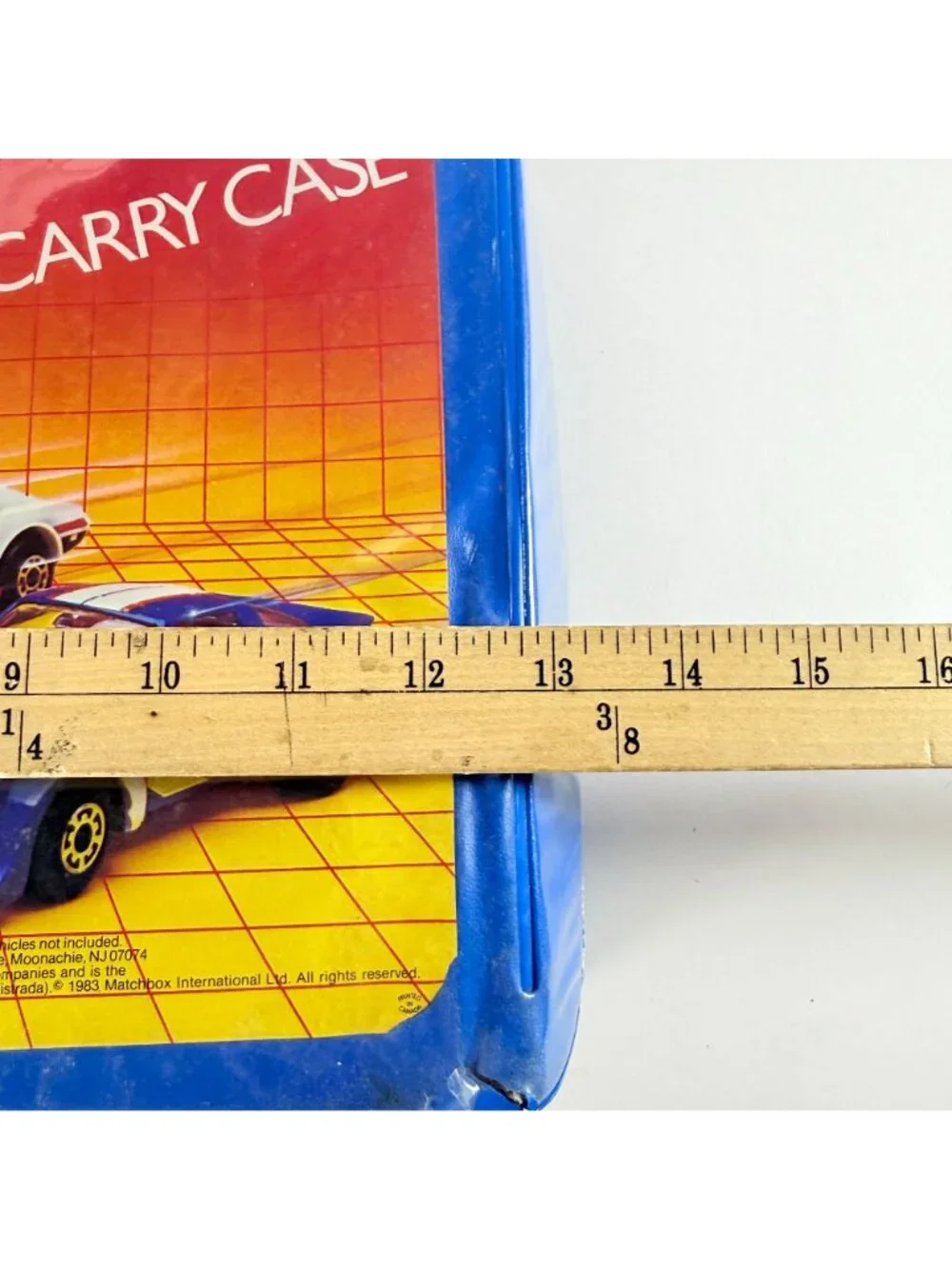 Vintage 1983 Empty Matchbox Official Collectors Car Carrier Case Blue w/2 Trays